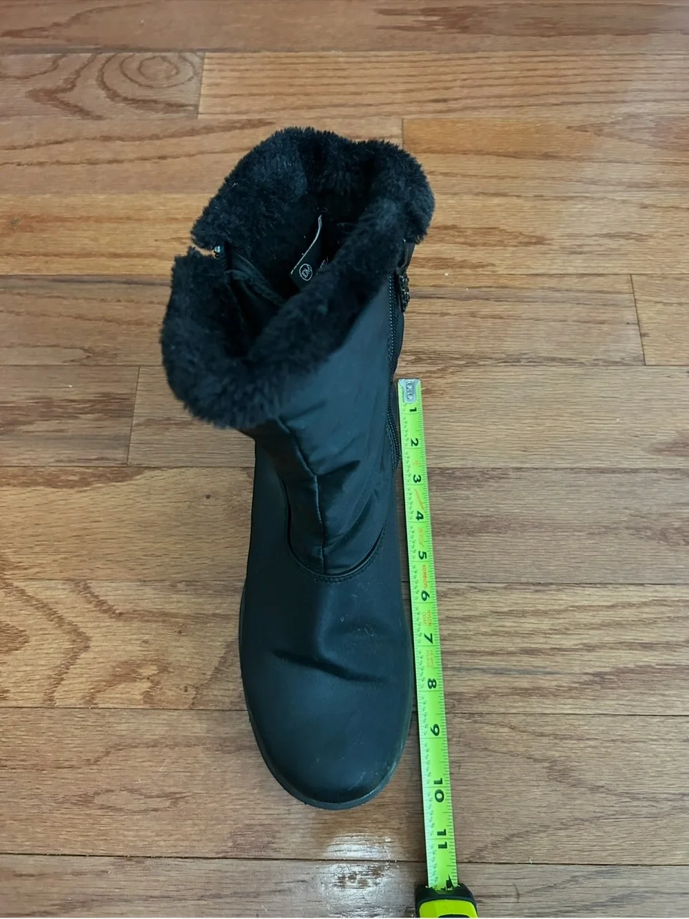 Totes Black Insulated Winter Snow Boots Faux Fur Zip Women's 41